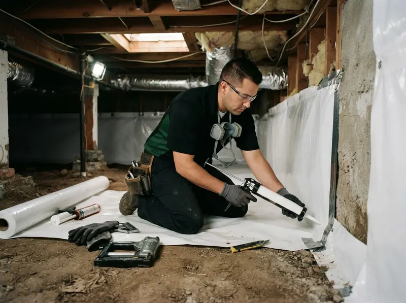 Subterranean Crawlspace Moisture and Pest Barrier Encapsulation in Los Angeles, CA
